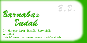 barnabas dudak business card